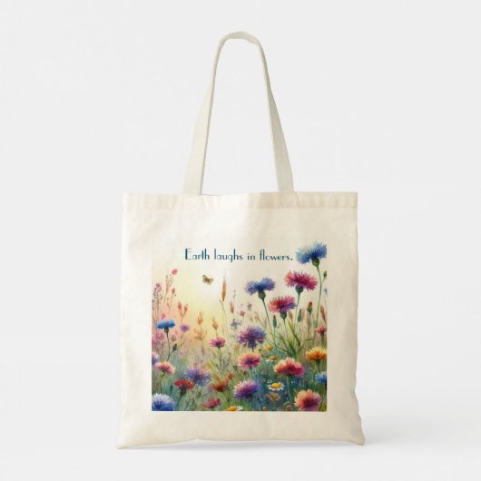 Wildflowers & Quote Tote Bag (Achterkant)