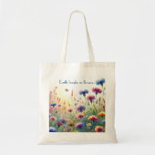 Wildflowers & Quote Tote Bag (Voorkant)
