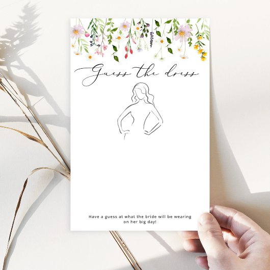 Wildflowers Raad de jurk vrijgezellenfeest spel