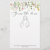 Wildflowers Raad de jurk vrijgezellenfeest spel (Voorkant)