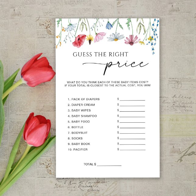 Wildflowers raden de prijs Baby shower spel (Creator heeft geüpload)