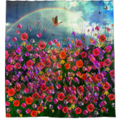 WildFlowers - Rainbows Shower Curtain Douchegordijn (Voorkant)