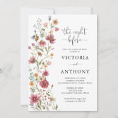 Wildflowers repetitie diner uitnodiging (Voorkant)