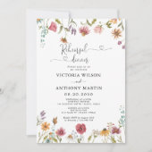 Wildflowers repetitie diner uitnodiging (Voorkant)