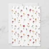 Wildflowers repetitie diner uitnodiging (Achterkant)