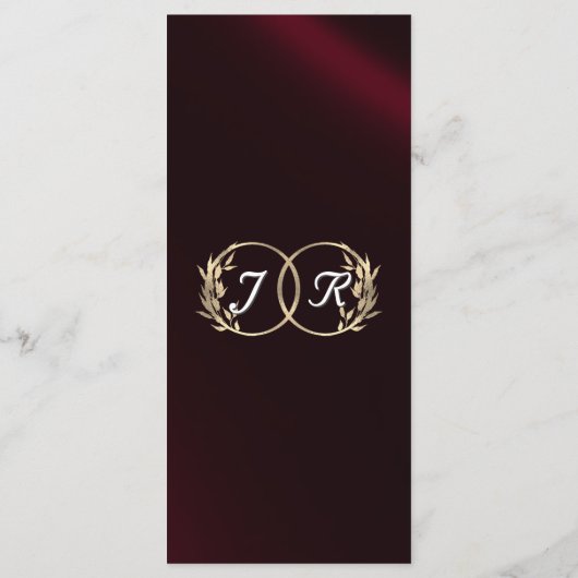 Wildflowers & Ribbon - Bourgondische bruiloft Menu (Achterkant)