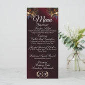 Wildflowers & Ribbon - Bourgondische bruiloft Menu (Staand voorkant)