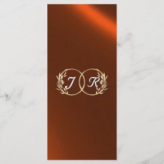 Wildflowers & Ribbon - Koperbruiloft Menu (Achterkant)