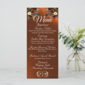 Wildflowers & Ribbon - Koperbruiloft Menu (Staand voorkant)