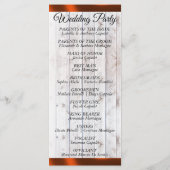 Wildflowers & Ribbon - Koperbruiloft Programmakaart (Achterkant)