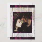 Wildflowers, Ribbon & Lights - Purple Save The Date (Achterkant)