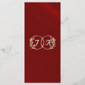 Wildflowers & Ribbon - Rode bruiloft Menu (Achterkant)