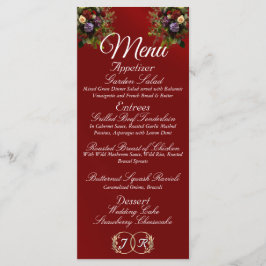 Wildflowers & Ribbon - Rode bruiloft Menu