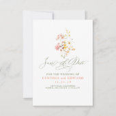 Wildflowers Romantic Save the Date (Voorkant)