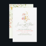 Wildflowers Romantic Save the Date<br><div class="desc">Wildflowers elegante kleine save de datum kaart</div>