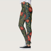 Wildflowers Rood Patroon William Morris Style Leggings (Links)