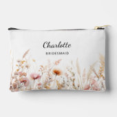 Wildflowers roze beige bruidsmeisje naam etui (Achterkant)