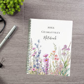 Wildflowers roze paarse blauw notitieboek