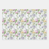  Wildflowers Roze, Paarse, Geel Inpakpapier Vel (Voorkant 3)