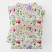 Wildflowers Roze, Paarse, Wit, Geel Inpakpapier Vel (In situ)
