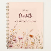 Wildflowers roze perzik naam afspraken 2026 planner (Voorkant)