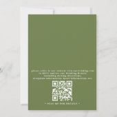 Wildflowers Rustic Elegant Modern QR Code Wedding Kaart (Achterkant)