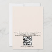 Wildflowers Rustic Elegant Modern QR Code Wedding Kaart (Achterkant)