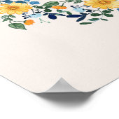 Wildflowers Rustic Garden Wedding Welkom Poster (Hoek)