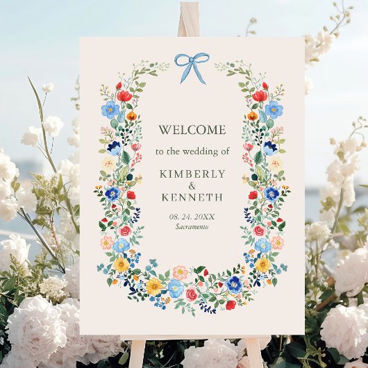 Wildflowers Rustic Garden Wedding Welkom Poster