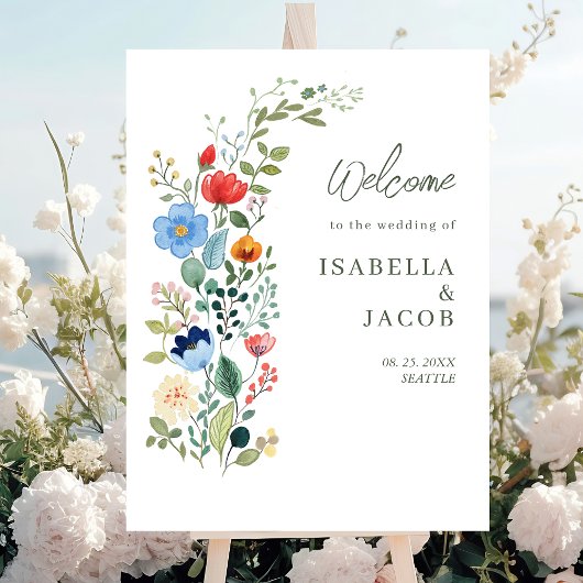 Wildflowers Rustic Garden Wedding Welkom Poster