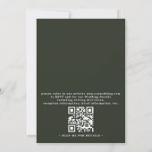 Wildflowers Rustic Spring Dusty QR Code Wedding Kaart (Achterkant)