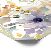 Wildflowers Rustieke Herfst Pompoen Bloemen Bruid Poster (Hoek)