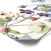 Wildflowers Rustieke Lente Trouwen Bloem Bar Teken Poster (Hoek)