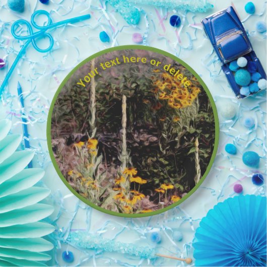 Wildflowers Schilderen Natuur Gepersonaliseerde Pa Papieren Bordje (Feest)