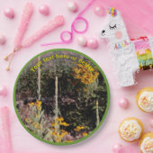 Wildflowers Schilderen Natuur Gepersonaliseerde Pa Papieren Bordje (Feest)