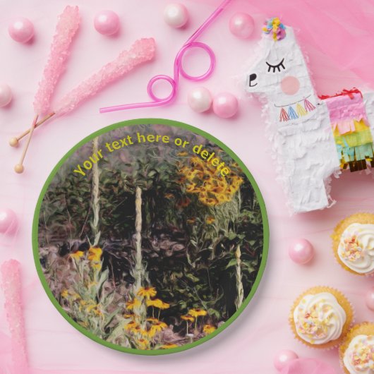 Wildflowers Schilderen Natuur Gepersonaliseerde Pa Papieren Bordje (Feest)