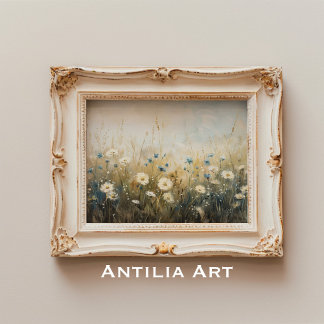 Wildflowers Schilderen Zachte Tonen Bloemen Poster
