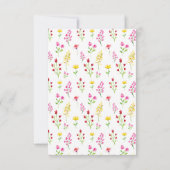 Wildflowers Script Funeral Thank you Watercolor Bedankkaart (Achterkant)
