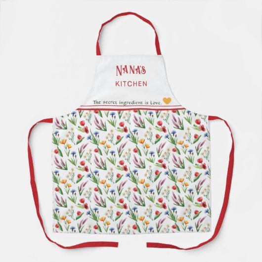 Wildflowers | Secret Ingredient is Love! Nana's Schort (Voorkant)