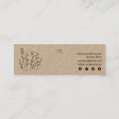 Wildflowers Social Icon KRAFT Custom Size Hangtag  Mini Visitekaartje (Achterkant)