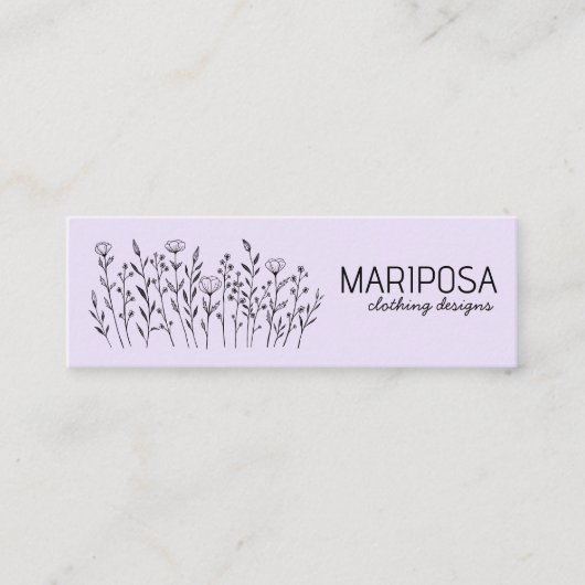 Wildflowers Social Icons Kleding Custom Size Label (Voorkant)