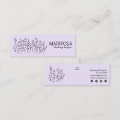 Wildflowers Social Icons Kleding Custom Size Label (Voorkant / Achterkant)