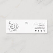 Wildflowers Social Icons Kleding Custom Size Label (Achterkant)