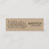 Wildflowers Social Icons KRAFT Custom Size Tag  Mini Visitekaartje (Voorkant)
