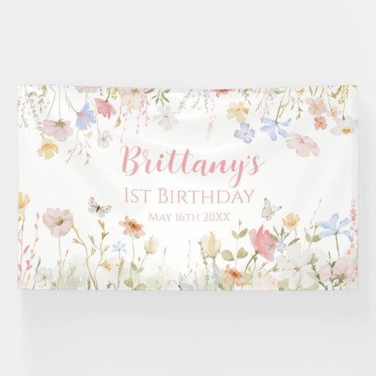 WILDFLOWERS spring banner backdrop (Horizontaal)