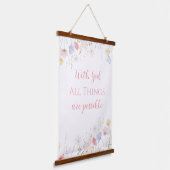WILDFLOWERS Spring Floral  Hangend Wandkleed (Gebogen)
