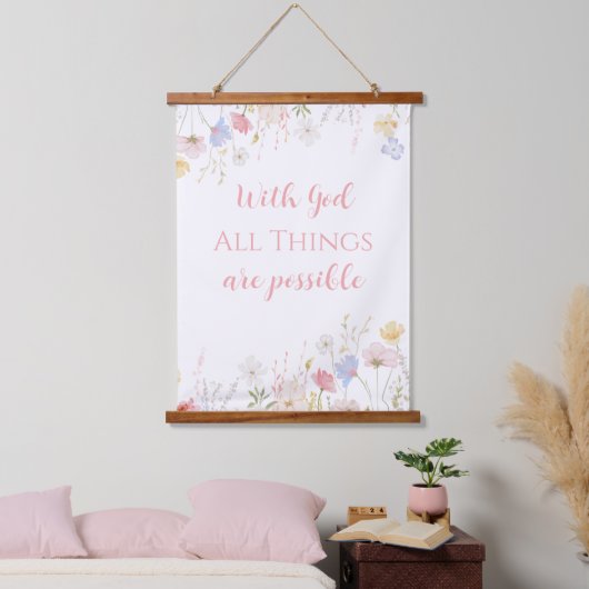 WILDFLOWERS Spring Floral  Hangend Wandkleed (Slaapkamer)