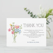 Wildflowers Spring Summer  Baby shower Bedankkaart (Staand voorkant)