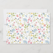 Wildflowers Spring Summer Baby shower Bedankkaart (Achterkant)