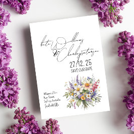 Wildflowers Spring Summer Herfst Save the date Kaart